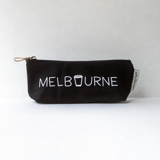 Melbourne Latte Pencil Case -  Black