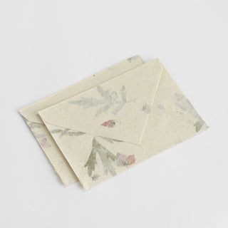 Handmade Envelope – Mugwort & Rose