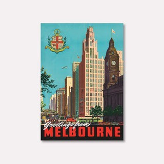 Postcard - Greetings From Melbourne Buildings