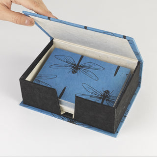 Handmade Box Card Set - Dragonfly Periwinkle