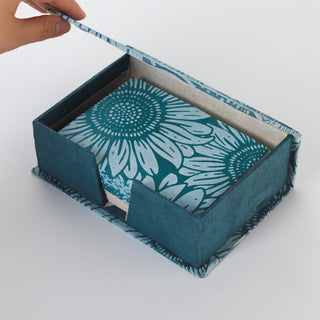 Handmade Box Card Set -  Sunflower On Indigo