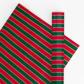 10M Rolled Wrap - Nutcracker Dark Green/Red