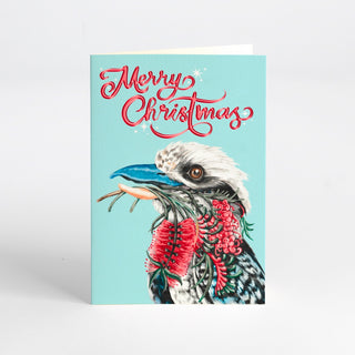 Christmas Card - Kookaburra & Bottlebrush