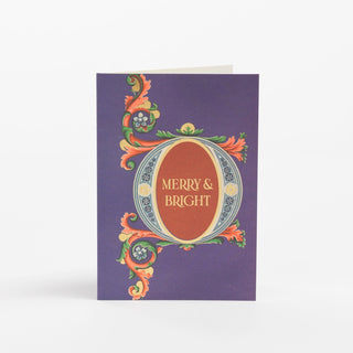 Christmas Card - Merry & Bright Purple