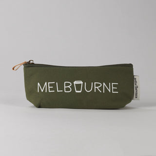 Pencil Case - Melbourne Latte -  Green