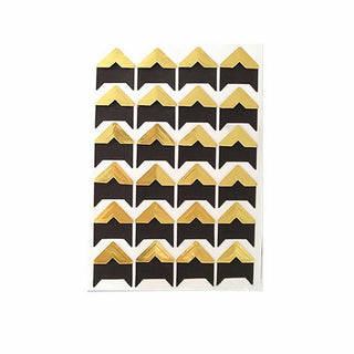 Photo Corners - Gold/Black - 5 Sheets - 120 Pack