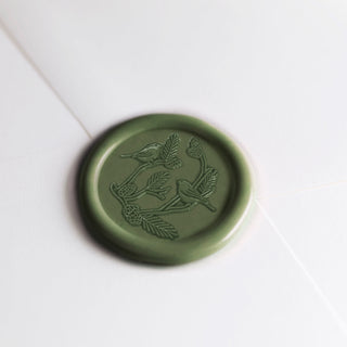 Wax Stamp - Birds on Pine Trees