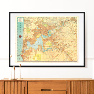 Decorative Poster - Map of Perth