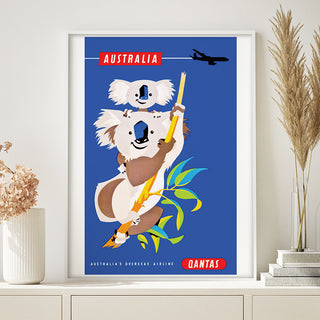 Decorative Poster - Australia Qantas Koalas