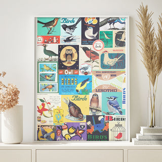 Decorative Poster - Birds Collage