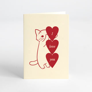 Card - I Love You Cat