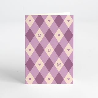 Card - Mum Purple Gingham