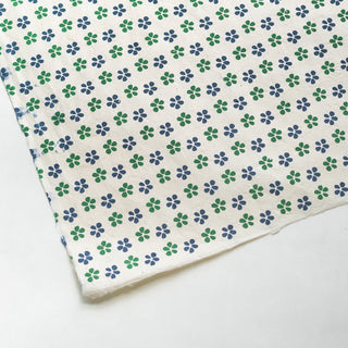 Handmade Paper - Blue & Green Daisy Print