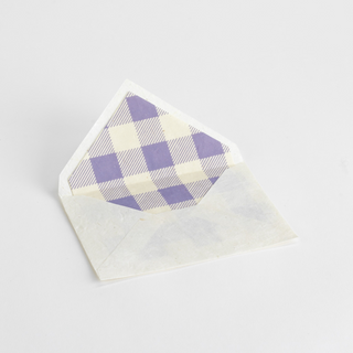 Handmade Box Card Set - Gingham Purple