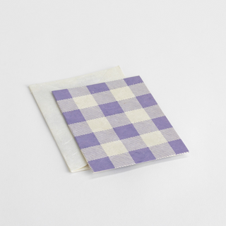 Handmade Box Card Set - Gingham Purple