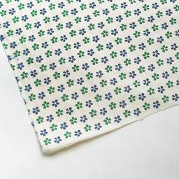 Handmade Paper - Navy & Green Daisy Print