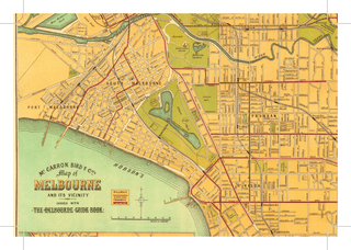 Postcard - Map of Melbourne