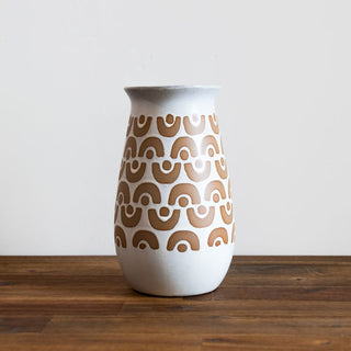 Vase - Saphira White Tan