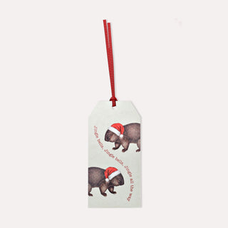 Gift Tag - Wombat Jingle All The Way