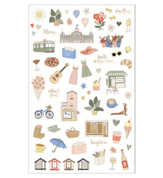 Illustrated Stickers - Melbourne Icons