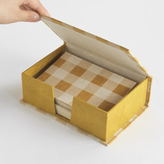 Handmade Box Card Set - Gingham Yellow