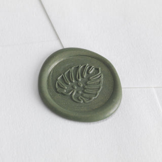 Wax Stamp with Handle - Monstera