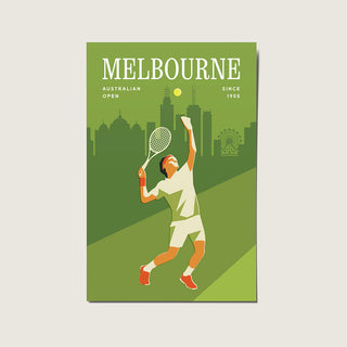 Postcard - Australian Open Tennis Player