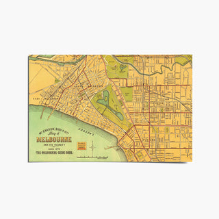 Postcard - Map of Melbourne