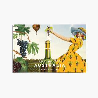 Postcard Greetings From Australia, Wine Region – Zetta Florence