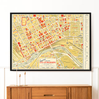 Gregory's Map of Melbourne Large Poster