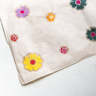 Handmade Paper - Multi Blossom on Natural