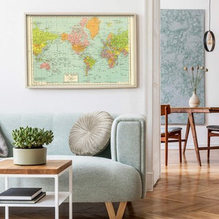 World Map C.S Hammond Large Poster