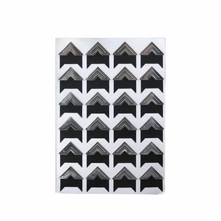 Photo Corners - Silver/Black - 5 Sheets - 120 Pack