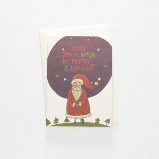 Christmas Card - Santa Stars