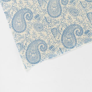 Handmade Paper - Blue Paisley on Natural